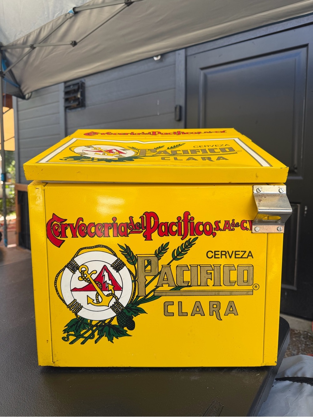 Pacifico Beer Metal Cooler Ice Chest 13.8"L x 11.5"W x 13.